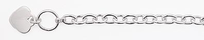 sterling silver 8mm toggle bracelet 14AI054