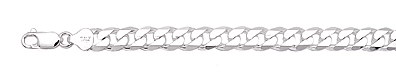 sterling silver 8mm cube chain necklace 2AH32