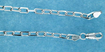 sterling silver 3mm marina chain necklace 2MCH022