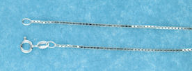 sterling silver 1.3mm box chain 5AH073