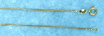 sterling silver 1mm box chain 7AH224