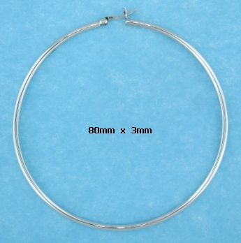 sterling silver hoop earring 83ah080