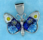 sterling silver butterfly pendant 8AP187d5