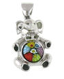 sterling silver elephant pendant 8AP736