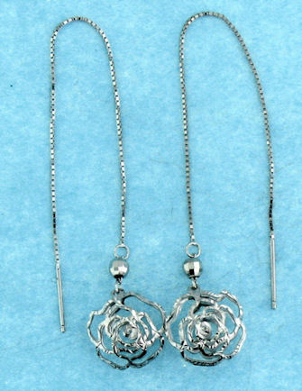 threader earrings enlarged view