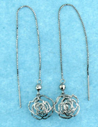 sterling silver threader earring A706-10041