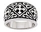 sterling silver cross band ring AAR006