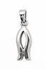 sterling silver fish pendant ABC332
