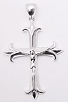 sterling silver cross pendant ABC701