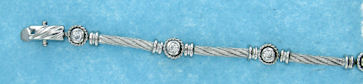 sterling silver cz bracelet ABCZ330