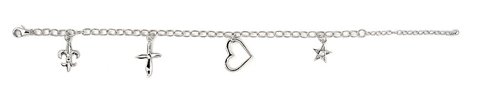 sterling silver charm bracelet ABH077