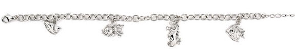 sterling silver charm bracelet ACH081