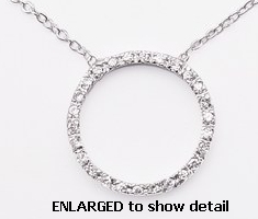ACZ122 CZ circle necklace