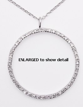 ACZ123 CZ circle necklace