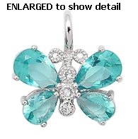 model ACZ362 butterfly pendant enlarged view