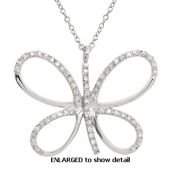ACZ387 CZ butterfly necklace