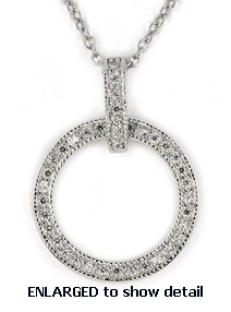 ACZ417 CZ circle necklace