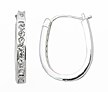 sterling silver cubic zirconia hoop earring ACZ561
