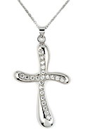 sterling silver Cubic Zirconia necklace ACZ573