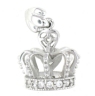 sterling silver CZ crown pendant ADPC1215