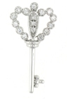 sterling silver CZ key pendant ADPC1227
