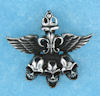 Model AGP76889 Gothic pendant with 3 skulls and wings