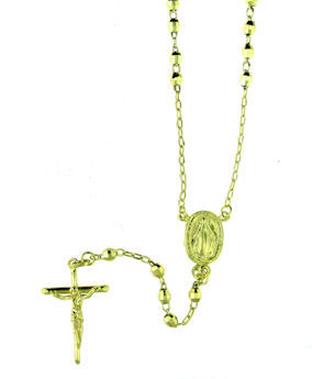 sterling silver cross rosary necklace