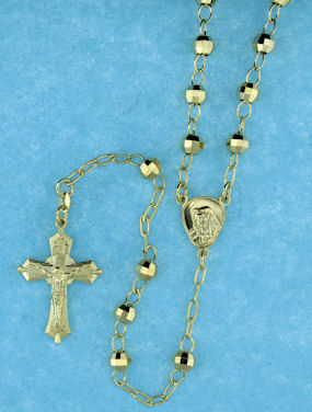sterling silver cross rosary necklace