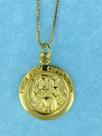 sterling silver religious communion necklace