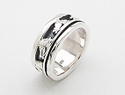 sterling silver horse spinner rings AR0016