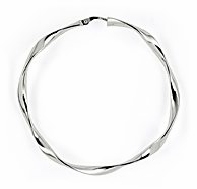 sterling silver twisted hoop earrings