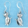 Silver Cat Earrings