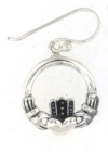 Silver Claddagh Earrings
