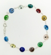 sterling silver evil eye bracelet EEB712