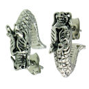 stainless steel skull earrings ERC1001
