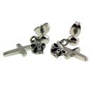 stainless steel skull earrings ERC1002
