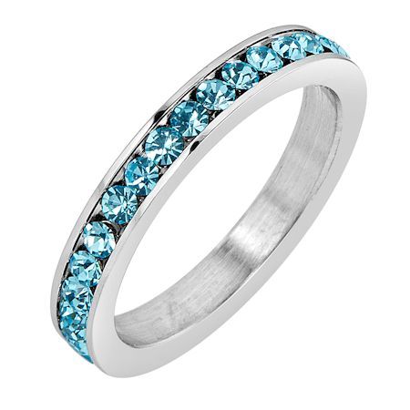 ETR0001 March CZ Birthstone Ring