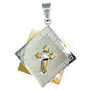 stainless steel cross pendant