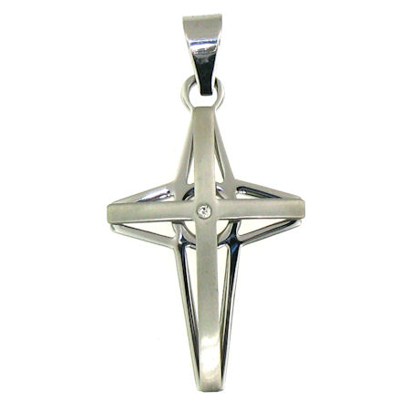 PDJ3396 stainless steel cross pendant ENLARGED