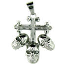 stainless steel skull pendant