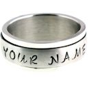 stainless steel personalized spinner ring SRJ9001