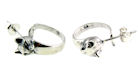 sterling silver cat earrings style WCE0237
