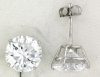 WGRS080 Round cut 8mm 14k white gold cz studs