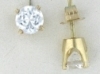 YGRS060 Round cut 6mm 14k gold cz studs